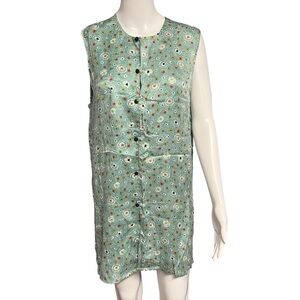 Silks - Women’s Floral Silk Button Down Tunic - Sz. MD